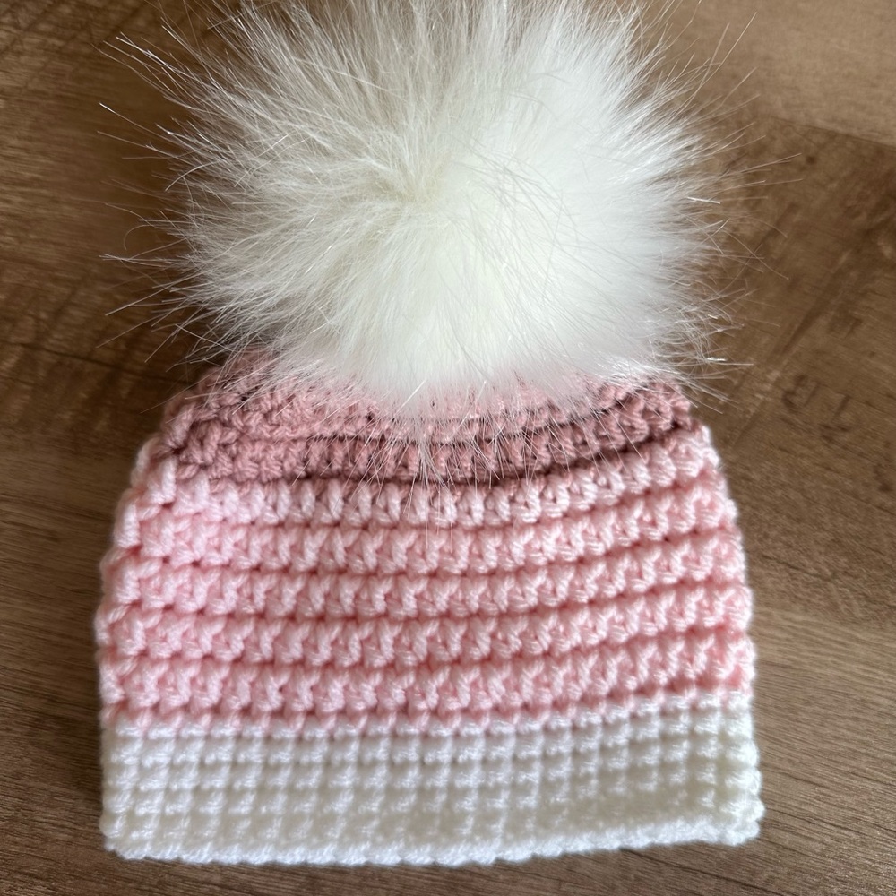 Newborn Spring Time Pink on Pink Baby Hat - Picture 2 of 6